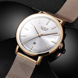 Planet Gates All black Womens Watches Top Brand Luxury Waterproof Watch Fashion Ladies Stainless Steel Ultra-Thin Casual  Wristwatch Quartz Clock