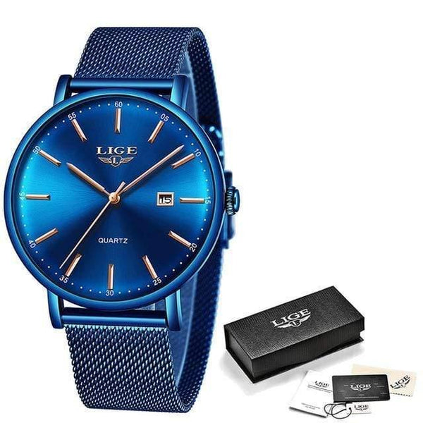 Planet Gates All blue / China Mens Watches Top Brand Luxury Sport Watch Ultrathin Mesh Casual Waterproof Quartz Watch Men Blue Clock Relogio Masculino