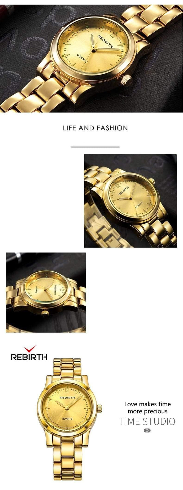 Planet Gates All Gold Women Bracelet Quartz Watch Top Brand Luxury Stainless Steel Gold Silver Ladies Wristwatch Female Clock Relogio Feminino