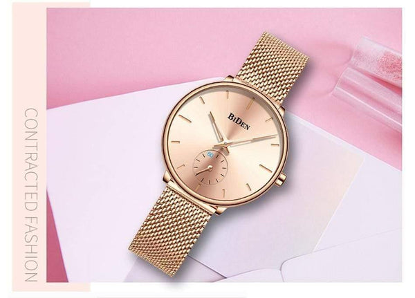 Planet Gates ALL GOLD Women Watches Top Brand Luxury Quartz Ladies Casual Slim Mesh Steel Dress Watch Simple Clock Relogio Feminino