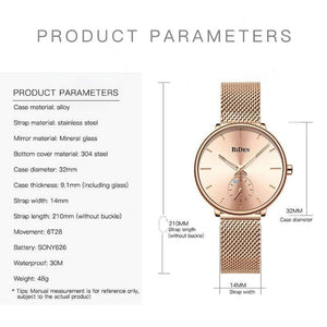 Planet Gates ALL GOLD Women Watches Top Brand Luxury Quartz Ladies Casual Slim Mesh Steel Dress Watch Simple Clock Relogio Feminino