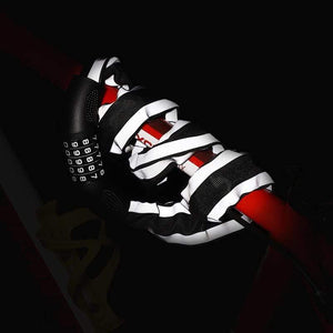 Planet Gates Alloy Chain Bike Lock 5-Digit Password Anti-Theft Bicycle Lock for Motorcycle Cycling Security Reflective Locks