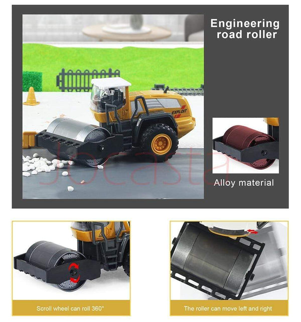 Planet Gates Alloy Engineering Vehicle Dump Truck Excavator Assembly Diecast Model Simulation Construction Cars Toys for Boys Children Gifts