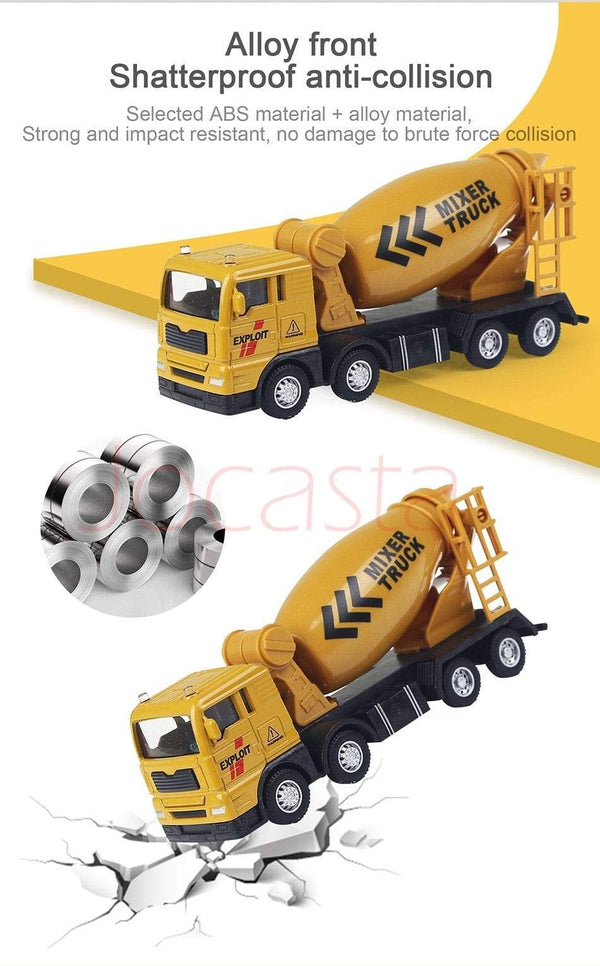 Planet Gates Alloy Engineering Vehicle Dump Truck Excavator Assembly Diecast Model Simulation Construction Cars Toys for Boys Children Gifts