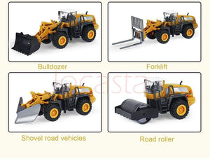 Planet Gates Alloy Engineering Vehicle Dump Truck Excavator Assembly Diecast Model Simulation Construction Cars Toys for Boys Children Gifts