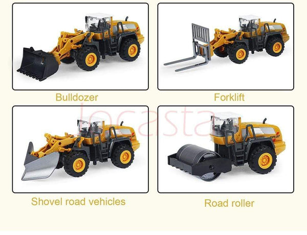 Planet Gates Alloy Engineering Vehicle Dump Truck Excavator Assembly Diecast Model Simulation Construction Cars Toys for Boys Children Gifts