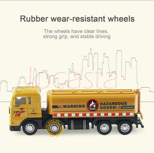 Planet Gates Alloy Engineering Vehicle Dump Truck Excavator Assembly Diecast Model Simulation Construction Cars Toys for Boys Children Gifts