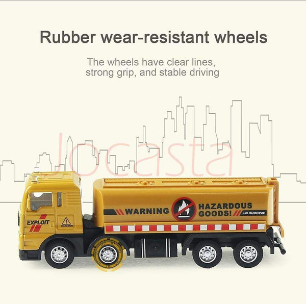 Planet Gates Alloy Engineering Vehicle Dump Truck Excavator Assembly Diecast Model Simulation Construction Cars Toys for Boys Children Gifts