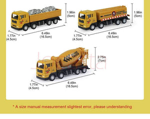Planet Gates Alloy Engineering Vehicle Dump Truck Excavator Assembly Diecast Model Simulation Construction Cars Toys for Boys Children Gifts