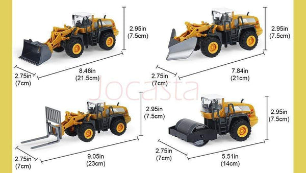 Planet Gates Alloy Engineering Vehicle Dump Truck Excavator Assembly Diecast Model Simulation Construction Cars Toys for Boys Children Gifts