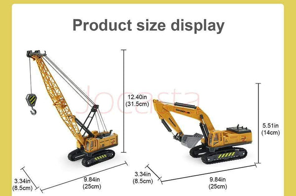 Planet Gates Alloy Engineering Vehicle Dump Truck Excavator Assembly Diecast Model Simulation Construction Cars Toys for Boys Children Gifts