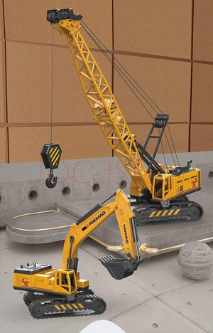 Planet Gates Alloy Engineering Vehicle Dump Truck Excavator Assembly Diecast Model Simulation Construction Cars Toys for Boys Children Gifts