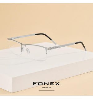 Planet Gates Alloy Glasses Frame Men Square Myopia Prescription Optical Eyeglasses 2020 New Metal Half Korean Screwless Eyewear 992