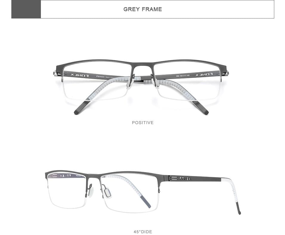 Planet Gates Alloy Glasses Frame Men Square Myopia Prescription Optical Eyeglasses 2020 New Metal Half Korean Screwless Eyewear 992