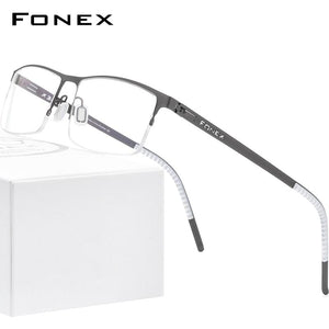 Planet Gates Alloy Glasses Frame Men Square Myopia Prescription Optical Eyeglasses 2020 New Metal Half Korean Screwless Eyewear 992