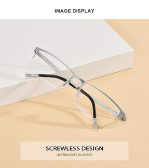 Planet Gates Alloy Glasses Frame Men Square Myopia Prescription Optical Eyeglasses 2020 New Metal Half Korean Screwless Eyewear 992