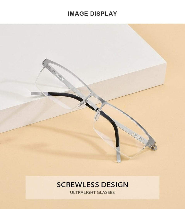 Planet Gates Alloy Glasses Frame Men Square Myopia Prescription Optical Eyeglasses 2020 New Metal Half Korean Screwless Eyewear 992