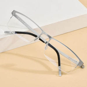 Planet Gates Alloy Glasses Frame Men Square Myopia Prescription Optical Eyeglasses 2020 New Metal Half Korean Screwless Eyewear 992