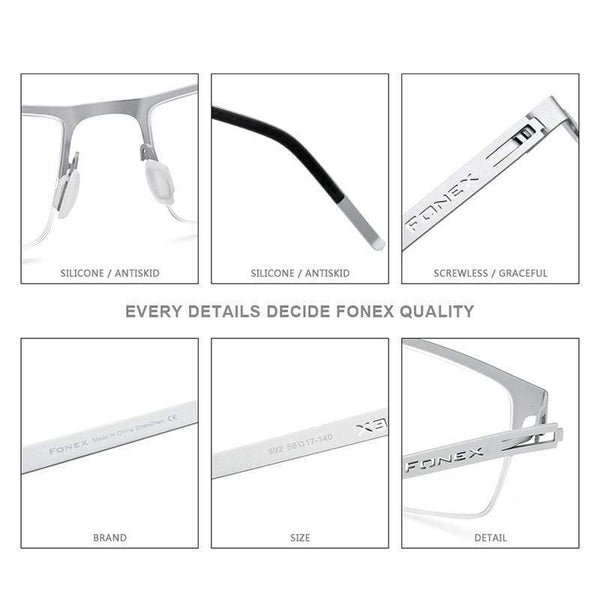 Planet Gates Alloy Glasses Frame Men Square Myopia Prescription Optical Eyeglasses 2020 New Metal Half Korean Screwless Eyewear 992
