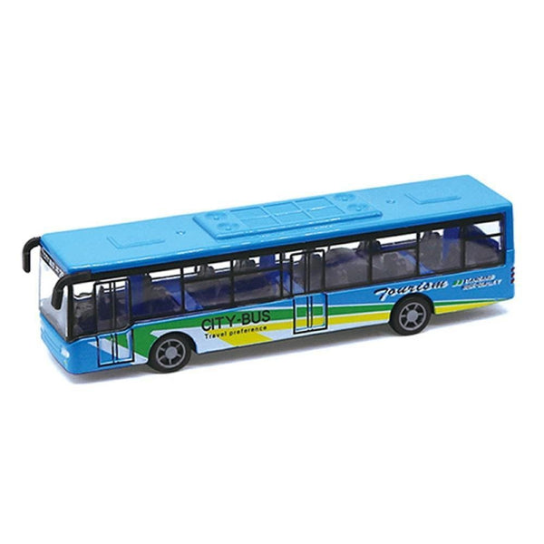 Planet Gates Alloy Mini Simulation Pull Back Car Bus Model Desktop Decor Kids Collectible Toy Miniature Size Bus Model Toy For Children Gifts