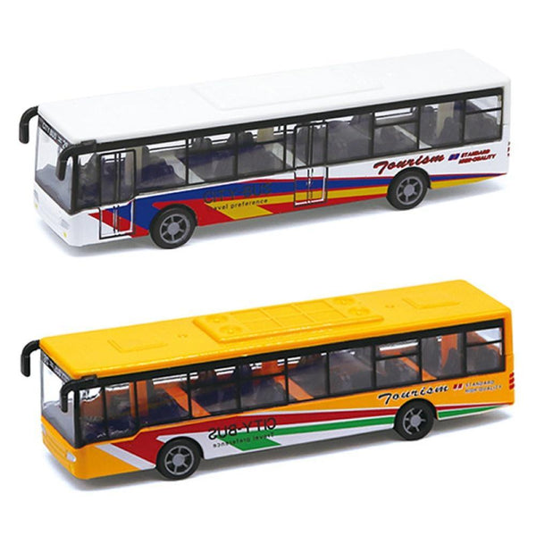 Planet Gates Alloy Mini Simulation Pull Back Car Bus Model Desktop Decor Kids Collectible Toy Miniature Size Bus Model Toy For Children Gifts