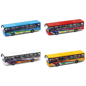 Planet Gates Alloy Mini Simulation Pull Back Car Bus Model Desktop Decor Kids Collectible Toy Miniature Size Bus Model Toy For Children Gifts