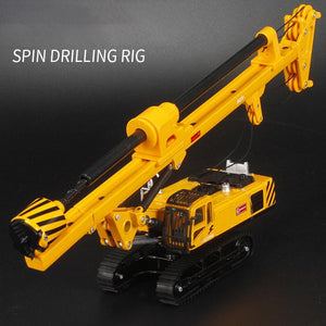 Planet Gates Alloy Model 1:64 Rotary Drilling Rig Crawler Diecast Excavator Model Toy Engineering Vehicle Hobby Collection For Children