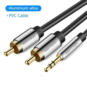 Planet Gates Alloy Shell / China / 5m Vention RCA Cable 3.5mm to 2RCA Splitter RCA Jack 3.5 Cable RCA Audio Cable for Smartphone Amplifier Home Theater AUX Cable RCA