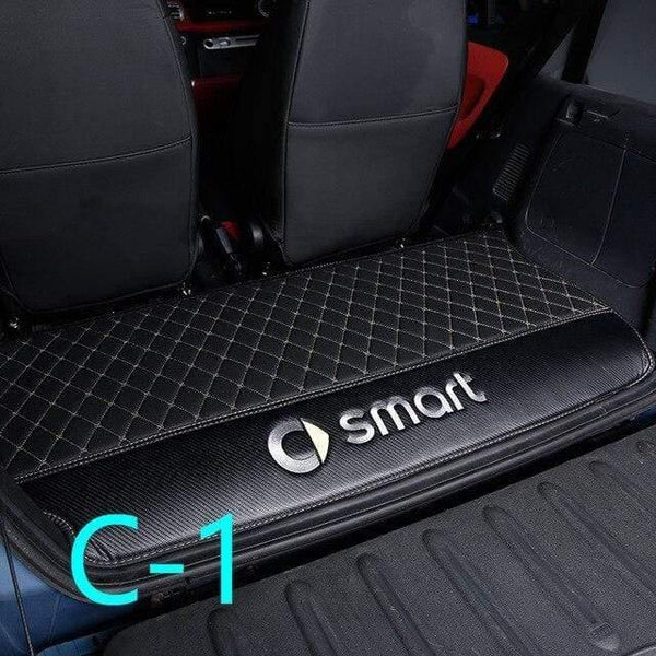 Planet Gates alone black-logo Car rear tail box anti-dirty pad for smart 451 fortwo Modification accessories trunk protection mat logo decoration car styling