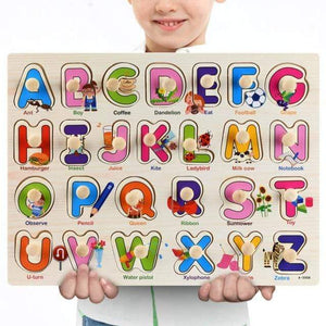 Planet Gates Alphabet 01 3D Puzzles Wooden Learning Toys for Kids Alphabet  Animal Fruit Transportation Vegetables Shape Baby Early Educational Toy