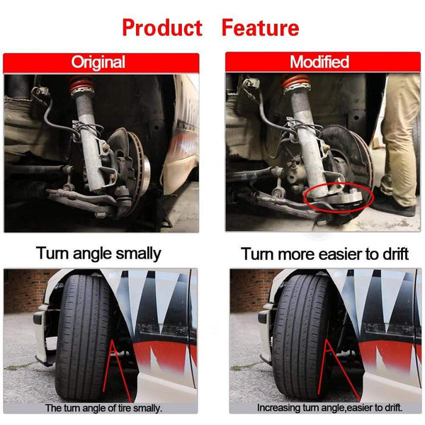 Planet Gates Aluminium 2pc for BMW E36 Car Adapter Increasing Turn Angle about 25% Drift Lock Kit for BMW E60 E90 E70 Increase The Corner