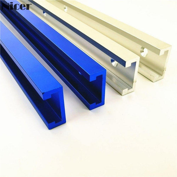 Aluminium Alloy T-track Slot Miter Track Jig Fixture for Router Table Bandsaws Woodworking DIY Tool Length 300/400/500/600/800MM