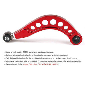 Planet Gates Aluminium Car Rear Camber Kits Lower Control Arm Camber Arm Kit for Honda Civic DX/LX/EX/SI FG2 FD 06-11
