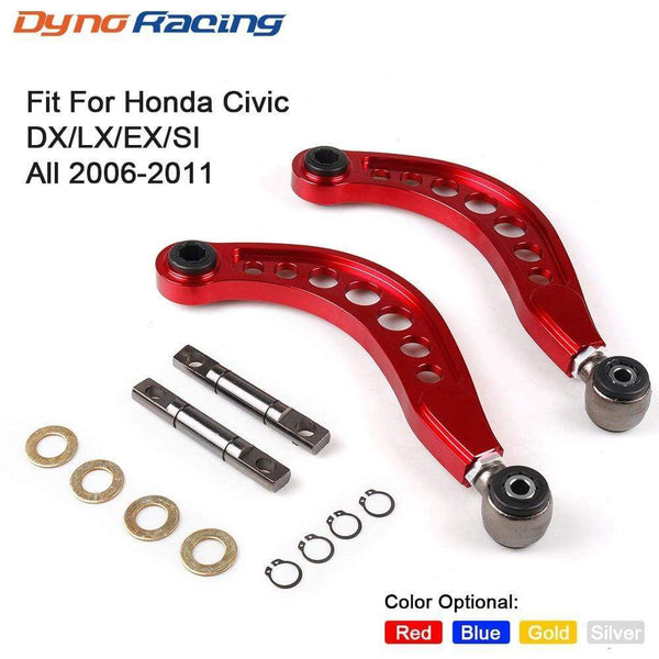 Planet Gates Aluminium Car Rear Camber Kits Lower Control Arm Camber Arm Kit for Honda Civic DX/LX/EX/SI FG2 FD 06-11