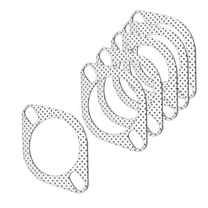 Planet Gates Aluminum 2.5 inch 63mm Car Engine Exhaust Gasket Downpipe Flange Universal Exhaust Pipe Gasket with two holes 5pcs/Lot