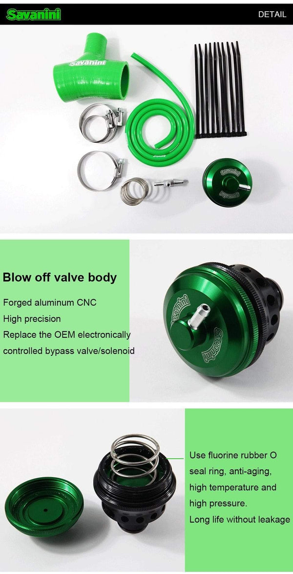 Planet Gates Aluminum alloy one-pieced Blow off Dump valve for Ford Fiesta EcoBoost 1.0 and Focus 1.0T engine Savanini High-quanlity