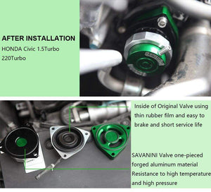Planet Gates Aluminum alloy one-pieced Blow off Dump valve for Honda Civic and Jade 1.5T  engine. Savanini High-quality
