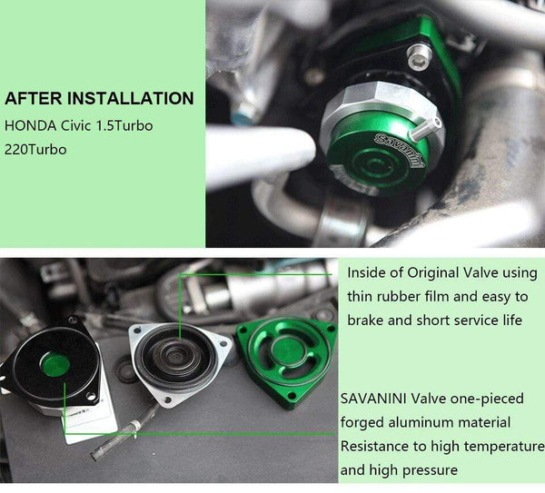Planet Gates Aluminum alloy one-pieced Blow off Dump valve for Honda Civic and Jade 1.5T  engine. Savanini High-quality