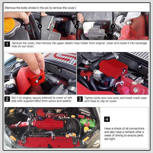 Planet Gates Aluminum Boost Control Solenoid Cover For 08-on Subaru STI WRX Impreza Fit Under Hood Resist Corrosion with Hardware