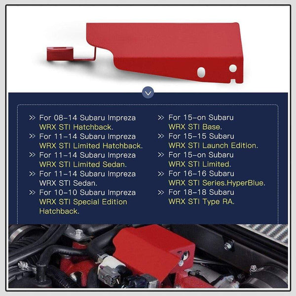 Planet Gates Aluminum Boost Control Solenoid Cover For 08-on Subaru STI WRX Impreza Fit Under Hood Resist Corrosion with Hardware