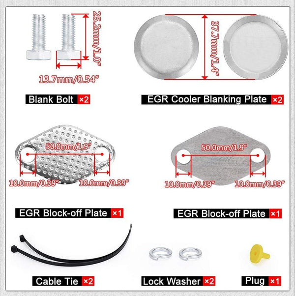 Planet Gates ALUMINUM EGR REMOVAL KIT BLANKING BYPASS FOR BMW 5 SERIES E60 E61 E61N 520i 525d 530d 535d DELETE KIT PQY-EGR08
