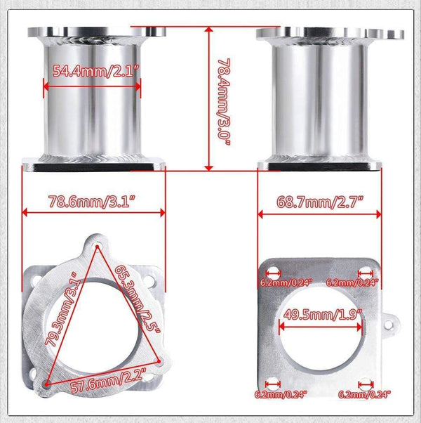 Planet Gates ALUMINUM EGR REMOVAL KIT BLANKING BYPASS FOR BMW 5 SERIES E60 E61 E61N 520i 525d 530d 535d DELETE KIT PQY-EGR08