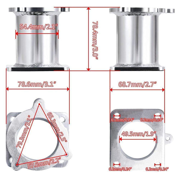Planet Gates ALUMINUM EGR REMOVAL KIT BLANKING BYPASS FOR BMW 5 SERIES E60 E61 E61N 520i 525d 530d 535d DELETE KIT PQY-EGR08