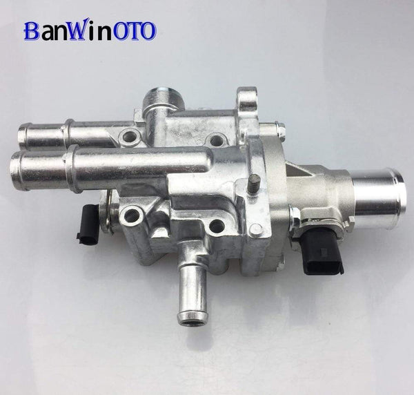 Planet Gates Aluminum Engine Cooling Thermostat Housing Cover Assembly for Chevrolet Cruze Sonic Aveo 251922 251919928 55579951 with sensor