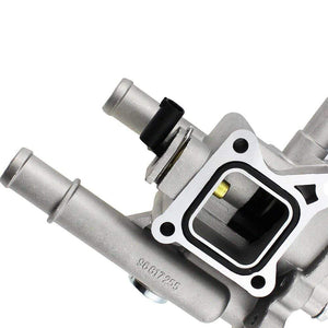 Planet Gates Aluminum Engine Cooling Thermostat Housing Cover Assembly for Chevrolet Cruze Sonic Aveo 251922 251919928 55579951 with sensor