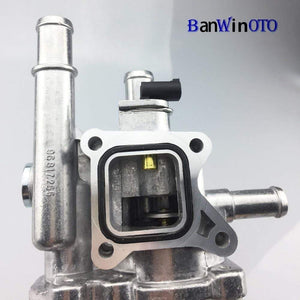 Planet Gates Aluminum Engine Cooling Thermostat Housing Cover Assembly for Chevrolet Cruze Sonic Aveo 251922 251919928 55579951 with sensor