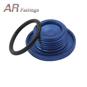 Planet Gates Aluminum For Yamaha YFM700 YFM 700 Top Crankcase Oil Filler Plug & O-Ring Raptor Quad Blue Black Silver Red