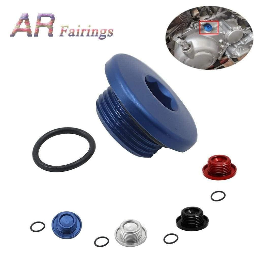 Planet Gates Aluminum For Yamaha YFM700 YFM 700 Top Crankcase Oil Filler Plug & O-Ring Raptor Quad Blue Black Silver Red