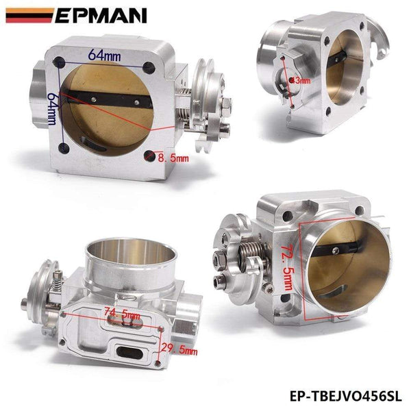 Planet Gates Aluminum Intake Manifold 70mm Throttle Body Performance Billet For Mitsubishi Lancer  Evo 4 5 6 4g63 EP-TBEJVO456SL