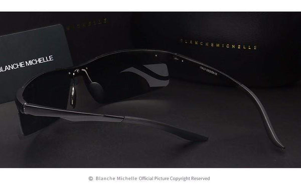 Planet Gates Aluminum Magnesium Men Sunglasses Polarized Sports Driving Night Vision Goggles Sunglass Fishing UV400 Rimless Sun Glasses